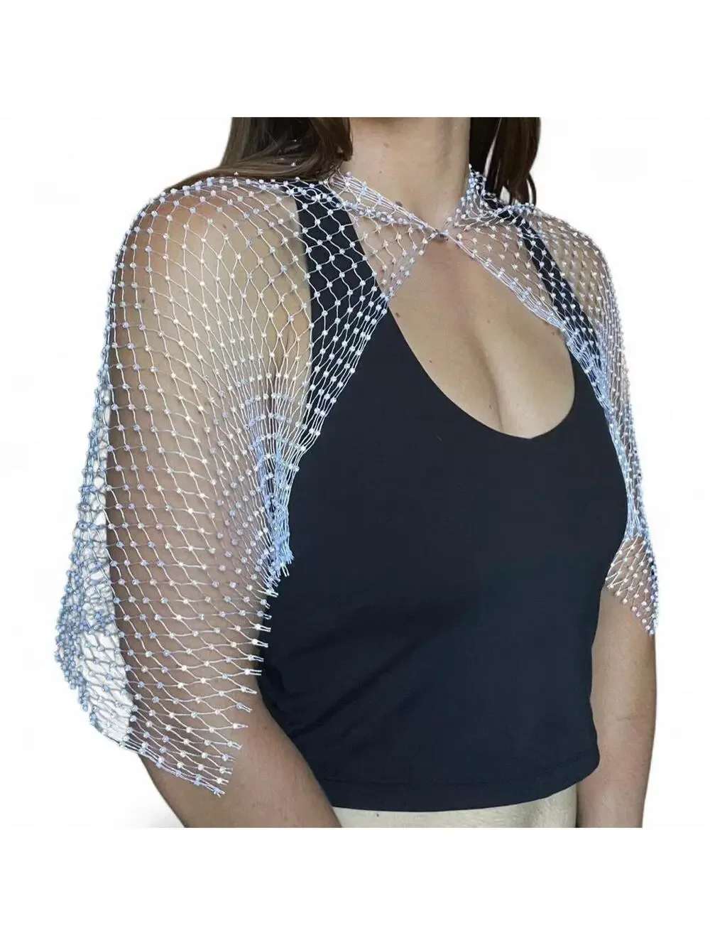 Rhinestone Mesh Fabric